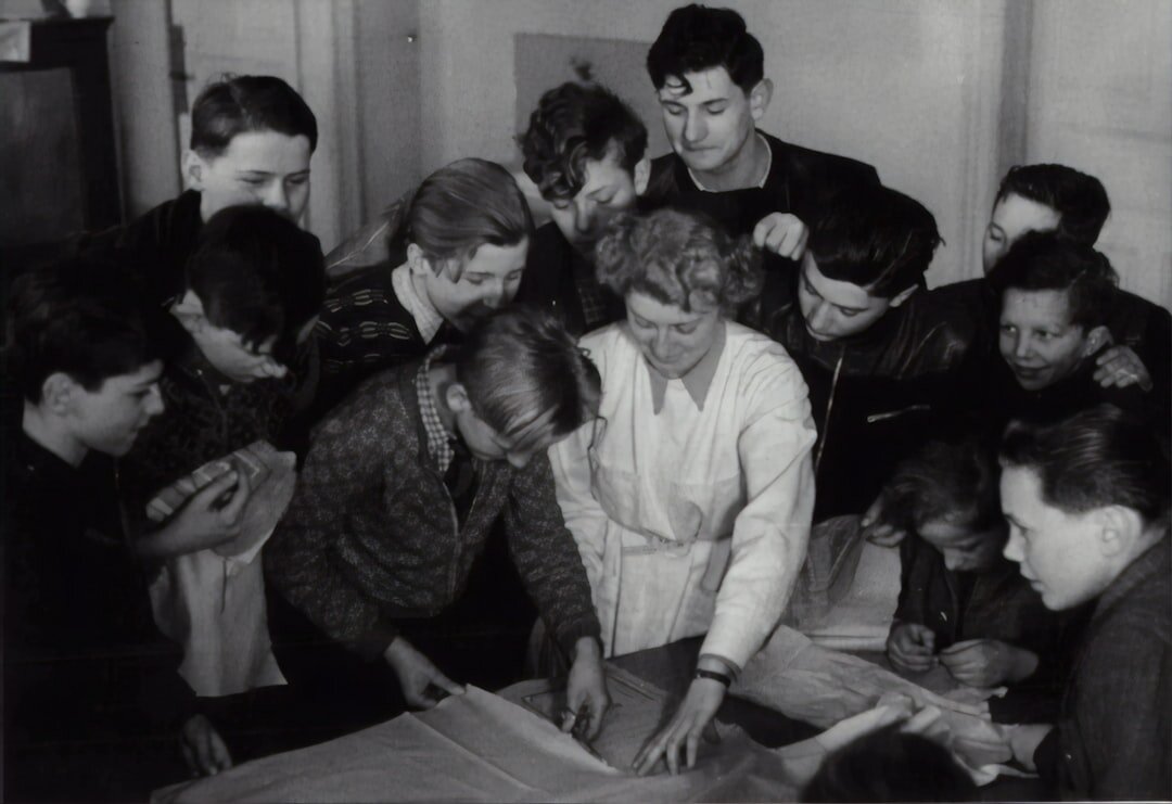 Group of correspondents attending a press briefing